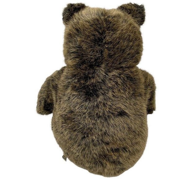 Vintage Lush Plush Teddy Bear 1985 Commonwealth Brown Fur Bowtie Stuffed Animal - Picture 10 of 11